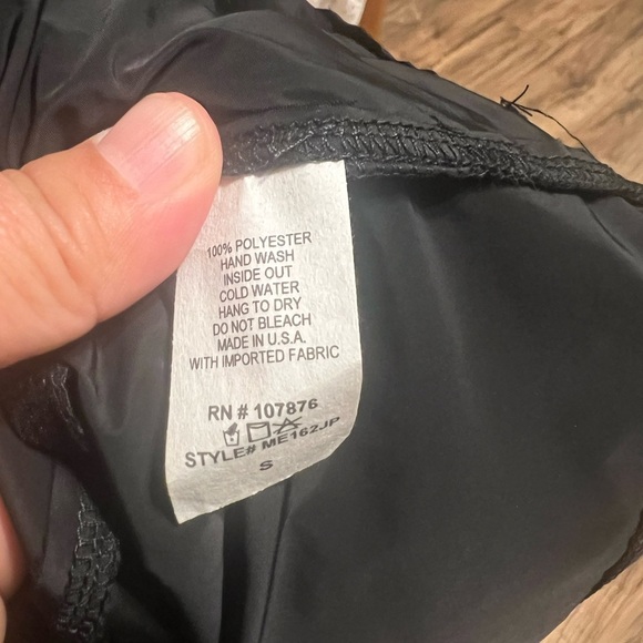 Sun Kim by Comfy USA Black Polka Dot Nylon Vest Sz S Layered Lagenlook Pockets - Picture 6 of 8